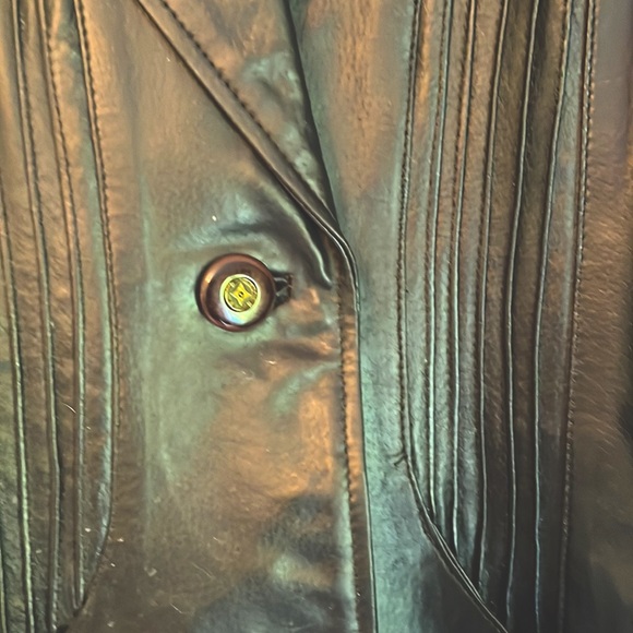 Denim and Co charcoal leather blazer - Picture 2 of 6